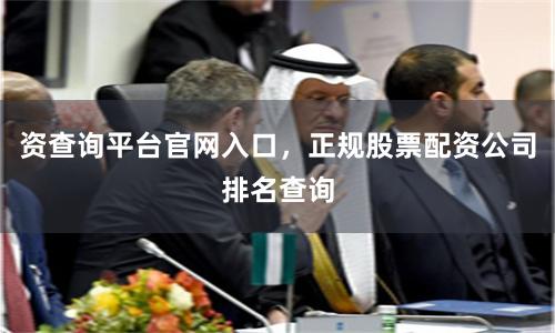 资查询平台官网入口,正规股票配资公司排名查询